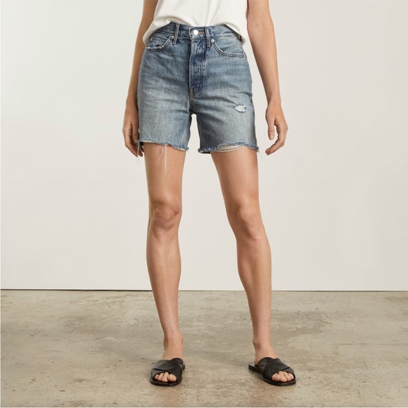 Everlane The Rigid Way-High Jean Short Marina Bay - Picture 3 of 3